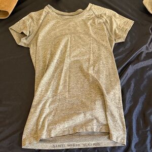 Grey lululemon swiftly short sleeve